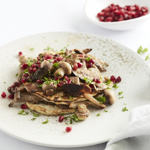 Wild Mushrooms on Toast of Roasted Celeriac